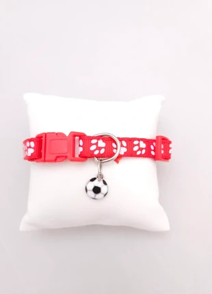 Red Cat Collar Kitten Football Theme Safety Catch Unique Gift, brand: CAT, condition: New with tags, £3.00, £3.85 includes Buyer Protection