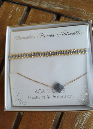 Lot de bracelets dorés en pierres naturelles, marque: Stella Green, état: Neuf avec étiquette, 4,39 €, 5,31 € Protection acheteurs incluse