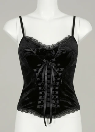 Haut noir corset, marque: Vintage Dressing, état: Très bon état, taille: S / 36 / 8, 38,50 €, 41,13 € Protection acheteurs incluse