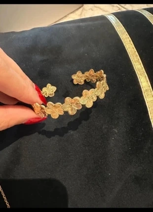 Bracelet manchette fleure couleur or acier inoxydable, brand: passionsdesiles, condition: Very good, €8.00, €9.10 includes Buyer Protection Pro