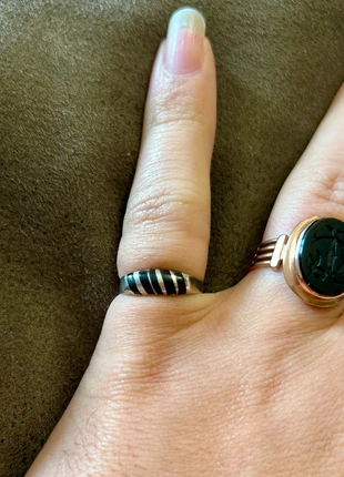 Bague mexicaine en argent massif et onyx.N4, brand: Argent, condition: Good, size: 17.3 mm Ø, €12.85, €14.19 includes Buyer Protection Pro