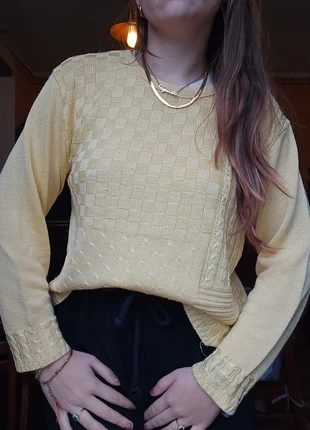 Pull jaune pastelle vintage, marque: Vintage Dressing, état: Très bon état, taille: M / 38 / 10, 12,00 €, 13,30 € Protection acheteurs incluse