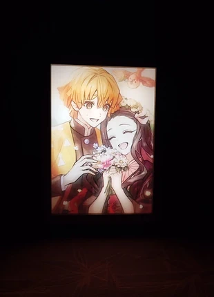 Zenitsu & Nezuko Cornice con azione lampa Led Demon Slayer, marke: Demon Slayer, zustand: Sehr gut, größe: Frühchen, bis 44, 24,90 €, 26,85 € inklusive Vinted-Käuferschutz