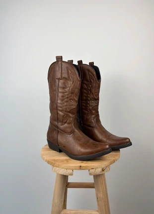 Bottes Western Santiags Vintage 90's / Stivali Texani Mi-Hautes Marron - Femme - Taille 38, marca: Santiags, estado: Muito bom, tamanho: 38, €55.00, €58.45 inclui Proteção do Comprador
