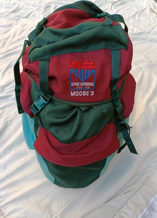 🔹80s vintage hicking back pack Invicta Moose 3 mochila senderismo sac dos randonnée, merk: Invicta, staat: Heel goed, € 30,00, € 32,20 inclusief Kopersbescherming