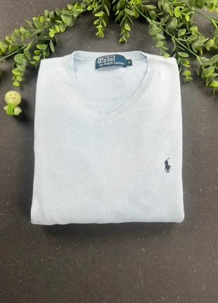 Pull à col V polo Ralph Lauren | taille M | turquoise logo bleu marine, marke: Ralph Lauren, zustand: Sehr gut, größe: M / 38 / 10, 36,00 €, 38,50 € inklusive Vinted-Käuferschutz