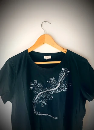 Haut bleu Un Jour ailleurs avec paillettes L, marke: Un Jour Ailleurs, zustand: Sehr gut, größe: L / 40 / 12, 12,00 €, 13,30 € inklusive Vinted-Käuferschutz