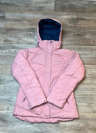 CM90 - Manteau/veste d'hiver Columbia rose clair matelassé avec capuche omni heat - Taille XS, merk: Columbia, staat: Heel goed, maat: XS / 34 / 6, € 34,99, € 37,44 inclusief Kopersbescherming Pro