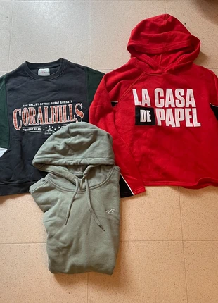 Lot de 3 sweats à capuche et pull tailles XS/S/M, marca: Pull & Bear, estado: Muy bueno, tamaño: S, 7,00 €, 8,05 € Protección al comprador incluida