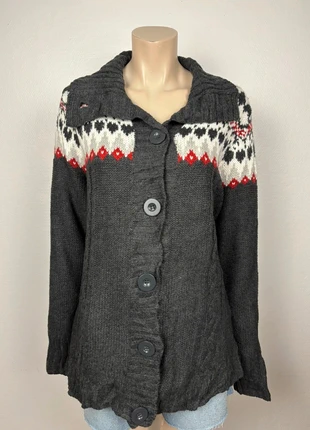 Vintage Nordic Pattern Grey Buttoned Cardigan 3XL Winter Knitwear Cozy Oversize Warm Style, brand: Vintage Dressing, condizioni: Ottime, taglia: XXXL / IT 50 / EU 46, €14.90, €16.35 include la Protezione acquisti