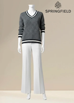 Preppy V-neck sweater. Navy and white. Size S. Springfield, marca: Springfield, estado: Muy bueno, tamaño: S / 36 / 8, 15,00 €, 16,45 € Protección al comprador incluida