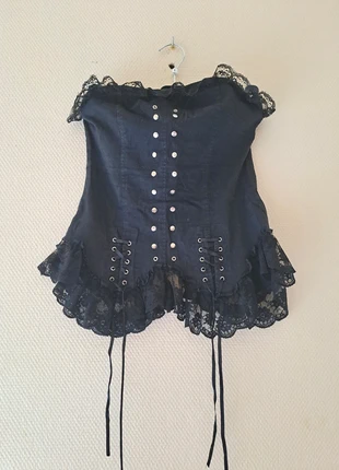 Bustier Gothic en Coton et dentelles - Taille L, marke: gothic, zustand: Sehr gut, größe: L / 40 / 12, 15,00 €, 16,45 € inklusive Vinted-Käuferschutz