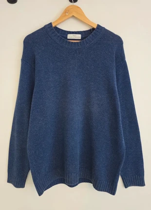 St Michael | Vintage Knit Blue Crew Neck Jumper | UK Medium, brand: St Michael, condition: Very good, size: M, £17.50, £19.08 includes Buyer Protection Pro