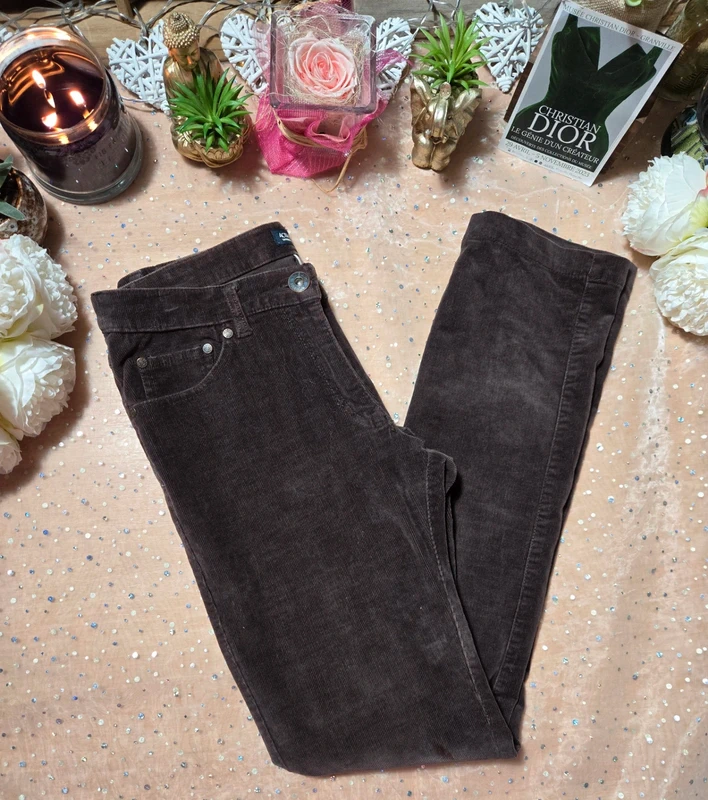 Pantalon marron effet velours La Redoute