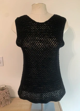 Pull sans manches femme noir taille 40, condizioni: Ottime, taglia: L / IT 44 / EU 40, €2.00, €2.80 include la Protezione acquisti