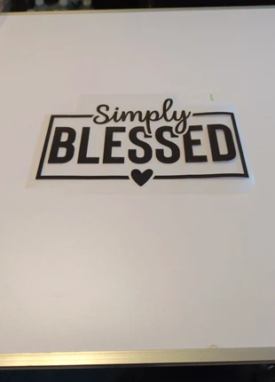 Christian Faith Iron on transfer - Simply Blessed, condition: New without tags, £1.00, £1.75 includes Buyer Protection