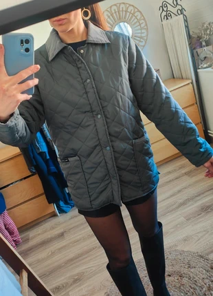 Veste grise effet matelassé – Mixte, col velours – Taille M, neuve 🤎, marque: Vintage Dressing, état: Neuf avec étiquette, taille: M / 38 / 10, 20,00 €, 21,70 € Protection acheteurs incluse