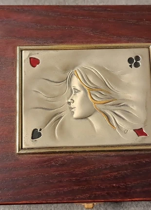 Cofanetto legno/argento con carte e dadi, marke: Mondial, zustand: Neu, mit Etikett, 13,00 €, 14,35 € inklusive Vinted-Käuferschutz