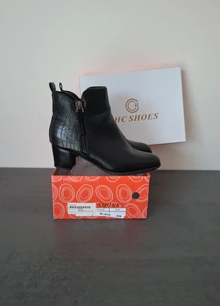 Bottines noires, marca: CHC-Shoes, estado: Muito bom, tamanho: 39, €18.00, €19.60 inclui Proteção do Comprador