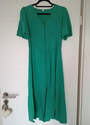 Robe longue verte Mango, marca: MNG, estado: Muy bueno, tamaño: XS / 34 / 6, 9,00 €, 10,15 € Protección al comprador incluida