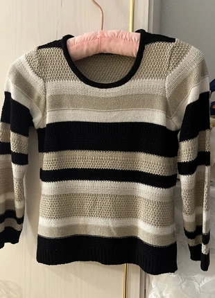 Pull Christine Laure rayures beige et noir taille 38, brand: Christine Laure, condition: Very good, size: M / 38 / 10, €10.00, €11.20 includes Buyer Protection