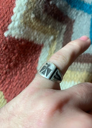 Bague chevalière argent navajo Thunderbird vintage, brand: Navajo, condition: New without tags, size: 16.5 mm Ø, €69.00, €73.15 includes Buyer Protection Pro