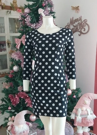 Robe ajustée noir à pois blancs by H&M Comme neuve taille S/M, brand: H&M, condition: Very good, size: S / 36 / 8, €12.00, €13.30 includes Buyer Protection