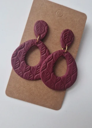 Bordeaux rode oorbellen, marca: trikobello, estado: Nuevo con etiquetas, 9,50 €, 10,68 € Protección al comprador incluida