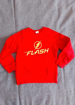 The Flash, Sweater, boy 5 to 6 years, red and yellow, merk: Justice League, staat: Heel goed, maat: 5 jaar / 110 cm, € 7,50, € 8,58 inclusief Kopersbescherming