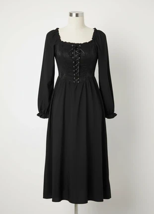 Robe Longue Noire Corsetée – Élégante / Médiévale / Romantique / Chic Gothique, marque: Atelier Lysandra, état: Très bon état, taille: M / 38 / 10, 79,90 €, 84,60 € Protection acheteurs (Pro) incluse