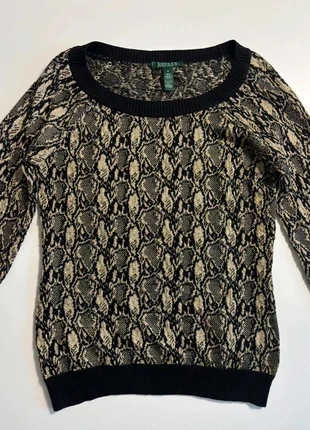 Pull imprimé serpent – Lauren Ralph Lauren – Taille M, brand: Ralph Lauren, condition: Very good, size: M / 38 / 10, €13.00, €14.35 includes Buyer Protection Pro