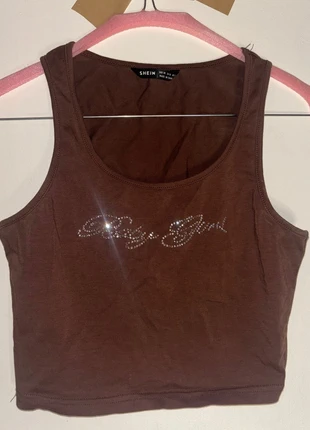 Crop top marron baby girl, marque: Shein, état: Très bon état, taille: XS / 34 / 6, 3,00 €, 3,85 € Protection acheteurs incluse