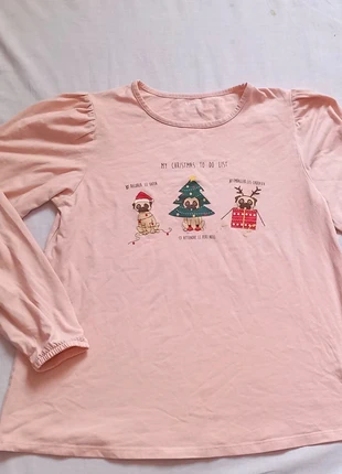 T-shirt manches longues rose my christmas To Do List Enfant, brand: Kiabi, condition: New without tags, size: 13 years / 158 cm, €2.00, €2.80 includes Buyer Protection