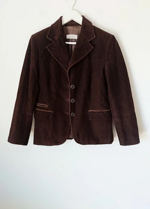 Blazer castanho chocolate bombazina fitted taylored dark academy office 00s y2k vintage, marca: Vintage Dressing, estado: Muito bom, tamanho: M / 38 / 10, €10.00, €11.20 inclui Proteção do Comprador