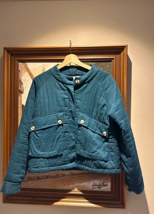 Chaqueta acolchada azul petróleo de Renatta & Go (talla S), marca: renatta&go, estado: Muito bom, tamanho: S / 36 / 8, €15.00, €16.45 inclui Proteção do Comprador