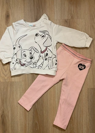 Set bimba Carica dei 101 Disney – felpa e leggings rosa, marca: Original Marines, estado: Muito bom, tamanho: 12-18 meses / 80 cm, €6.00, €7.00 inclui Proteção do Comprador