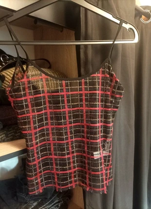 Haut tartan mèche transparent, marque: Monoprix Femme, état: Très bon état, taille: S / 36 / 8, 2,50 €, 3,33 € Protection acheteurs incluse