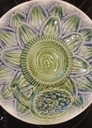 Ceramic Artichoke Plate - What's Vincent Cadeaux Vincent Cadeuax Plate in great condition!, merk: Cadeaux Vincent, staat: Nieuw zonder prijskaartje, € 11,00, € 12,25 inclusief Kopersbescherming
