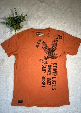T-shirt Complices Eagle taille XS orange/noir, brand: Complices Eagle, condition: Very good, size: XS, €5.00, €5.95 includes Buyer Protection