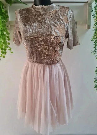 Robe de fête manche courte avec sequin - femme - L - Cloothes, brand: Cloothes, condition: Very good, size: L / 40 / 12, €15.00, €16.45 includes Buyer Protection