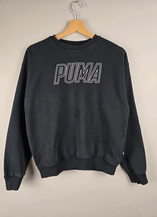 Sweat Puma noir logo blanc brodé vintage unisexe taille L, brand: Puma, condition: Good, size: L, €5.00, €5.95 includes Buyer Protection