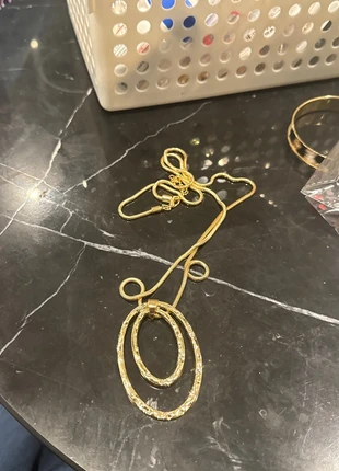 Gold colour Circle swirl Boho chic Asymmetrical  Necklace – Minimalist Statement Jewellery, brand: Boho Chic, condition: Very good, £4.99, £5.94 includes Buyer Protection Pro