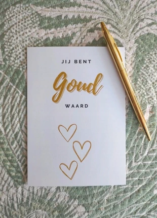 Postcard + pen goud waard, brand: merkloos, condizioni: Nuovo senza cartellino, €2.95, €3.80 include la Protezione acquisti