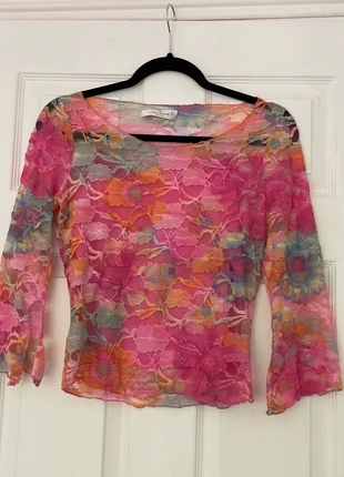 Vintage 1990's Feelgood Paris Multicoloured Top with Pink Cami - Size S, brand: feelgood, condition: Very good, size: S / 36 / 8, €25.00, €26.95 includes Buyer Protection