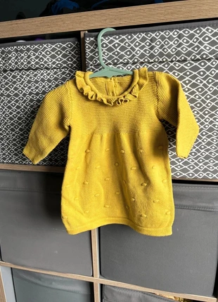 Dunnes Stores Mustard Knitted Baby Girl Dress | Ruffle Neck | 0-3 Months, brand: Dunnes Stores, condition: Very good, size: 1-3 months / 56 cm, €4.00, €4.90 includes Buyer Protection