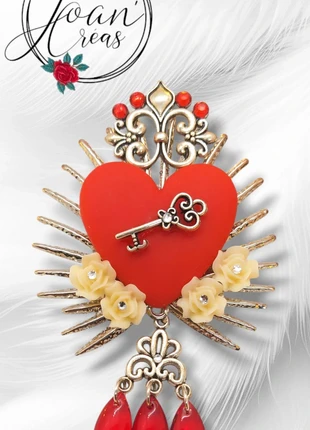 Broche ex-voto coeur bohème "Deep Deep Love", merk: Joan'créas, staat: Heel goed, € 16,90, € 18,45 inclusief Kopersbescherming Pro