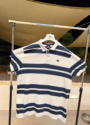👕 Polo vintage Robe di Kappa 3XL – Righe navy & panna 🇮🇹, marca: Kappa, estado: Muy bueno, tamaño: XXXL, 9,00 €, 10,15 € Protección al comprador incluida