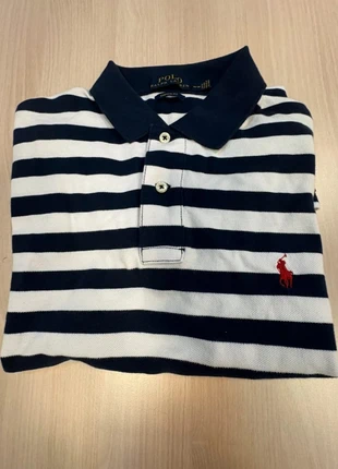 Polo Ralph Lauren rayé bleu marine & blanc – Taille M – Custom Fit, brand: Ralph Lauren, condition: Very good, size: M, €39.95, €42.65 includes Buyer Protection
