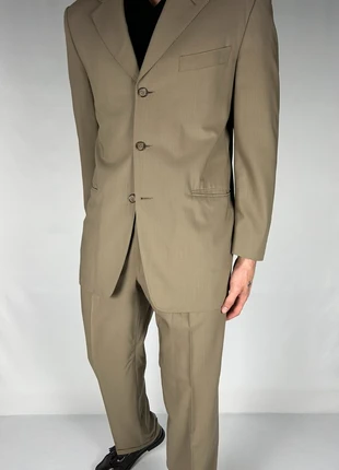 Costume Lanvin en laine fine kaki clair vintage - veste 3 boutons | taille 50, brand: Lanvin, condition: Good, size: 50, €45.00, €47.95 includes Buyer Protection Pro