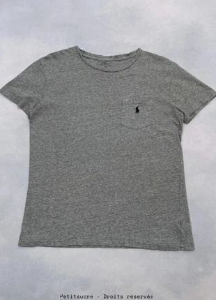 T-shirt Polo Ralph Lauren Gris Logo bleu 100% coton Crew Neck shirt Pocket Tee - S /64B, marque: Ralph Lauren, état: Très bon état, taille: S, 24,90 €, 26,85 € Protection acheteurs (Pro) incluse